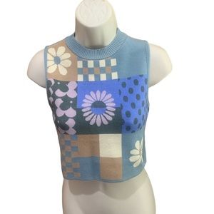 NWT Debut Patchwork Tank‎ Multi Color Women’s S/M